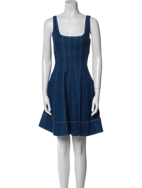 Staud Square Neckline Mini Dress