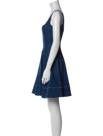 Staud Square Neckline Mini Dress