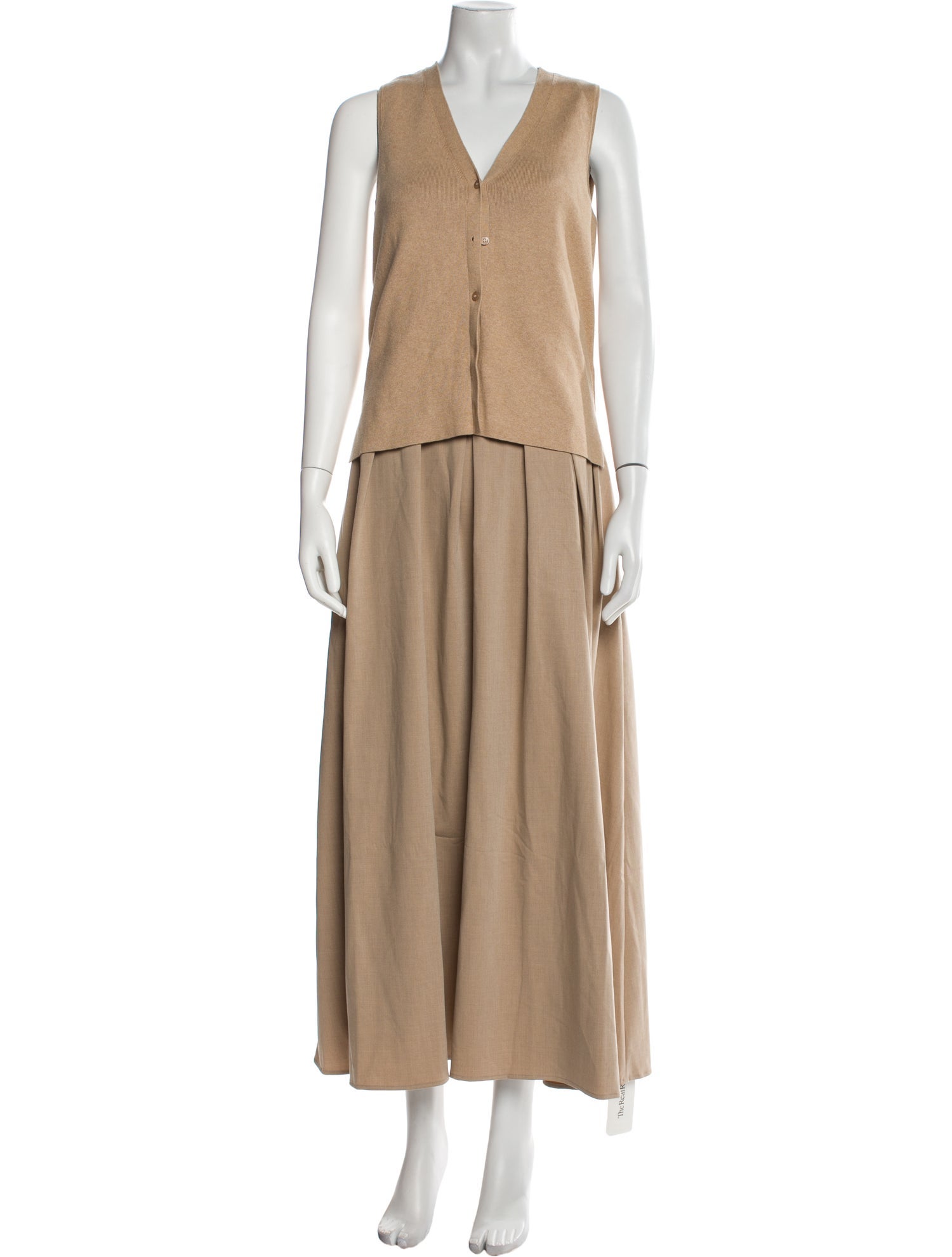 Staud V-Neck Long Dress