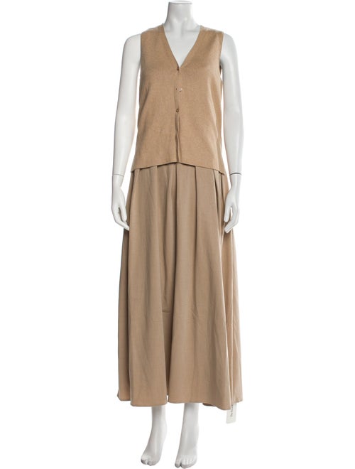 Staud V-Neck Long Dress