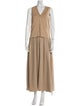 Staud V-Neck Long Dress