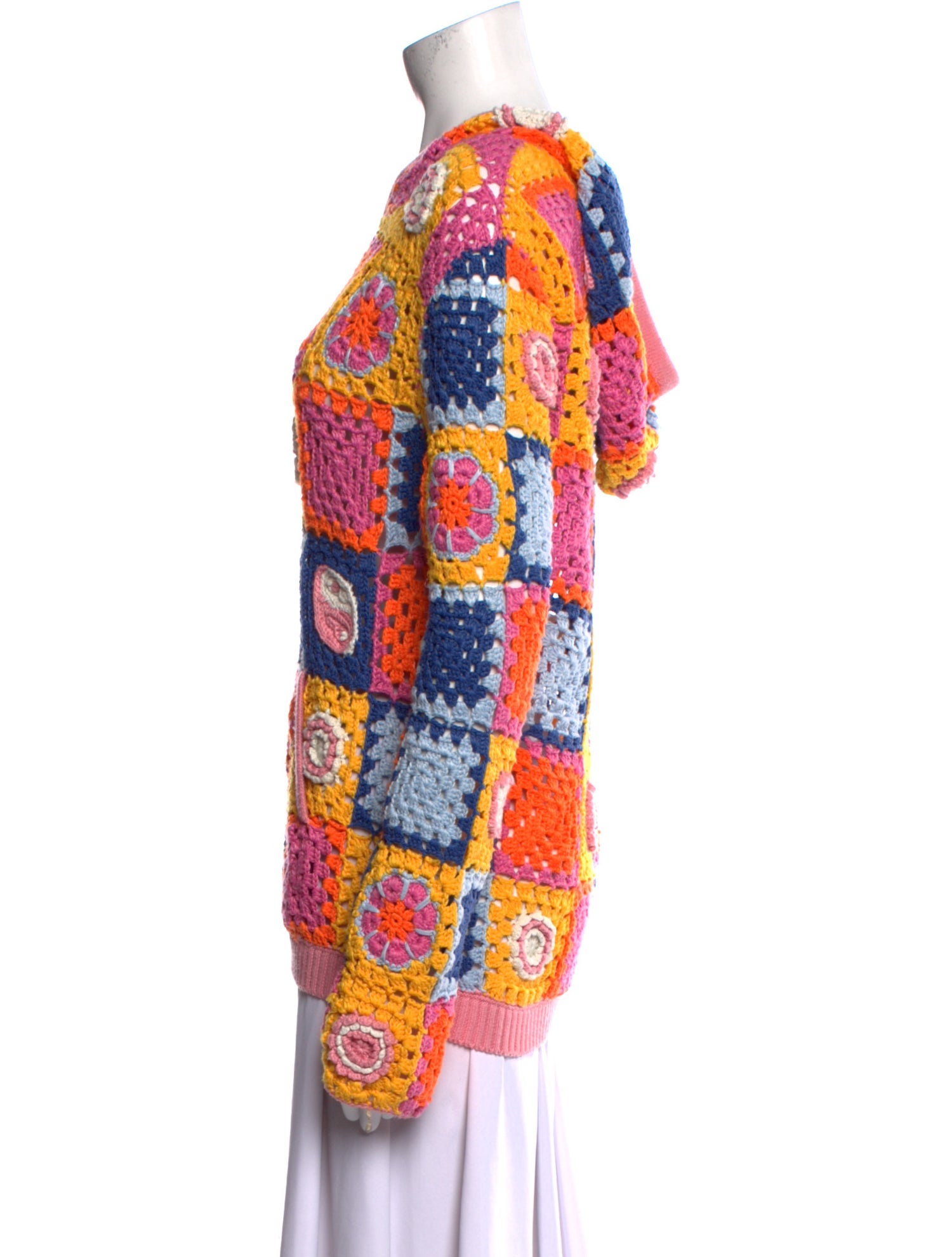 Staud Printed V-Neck Sweater