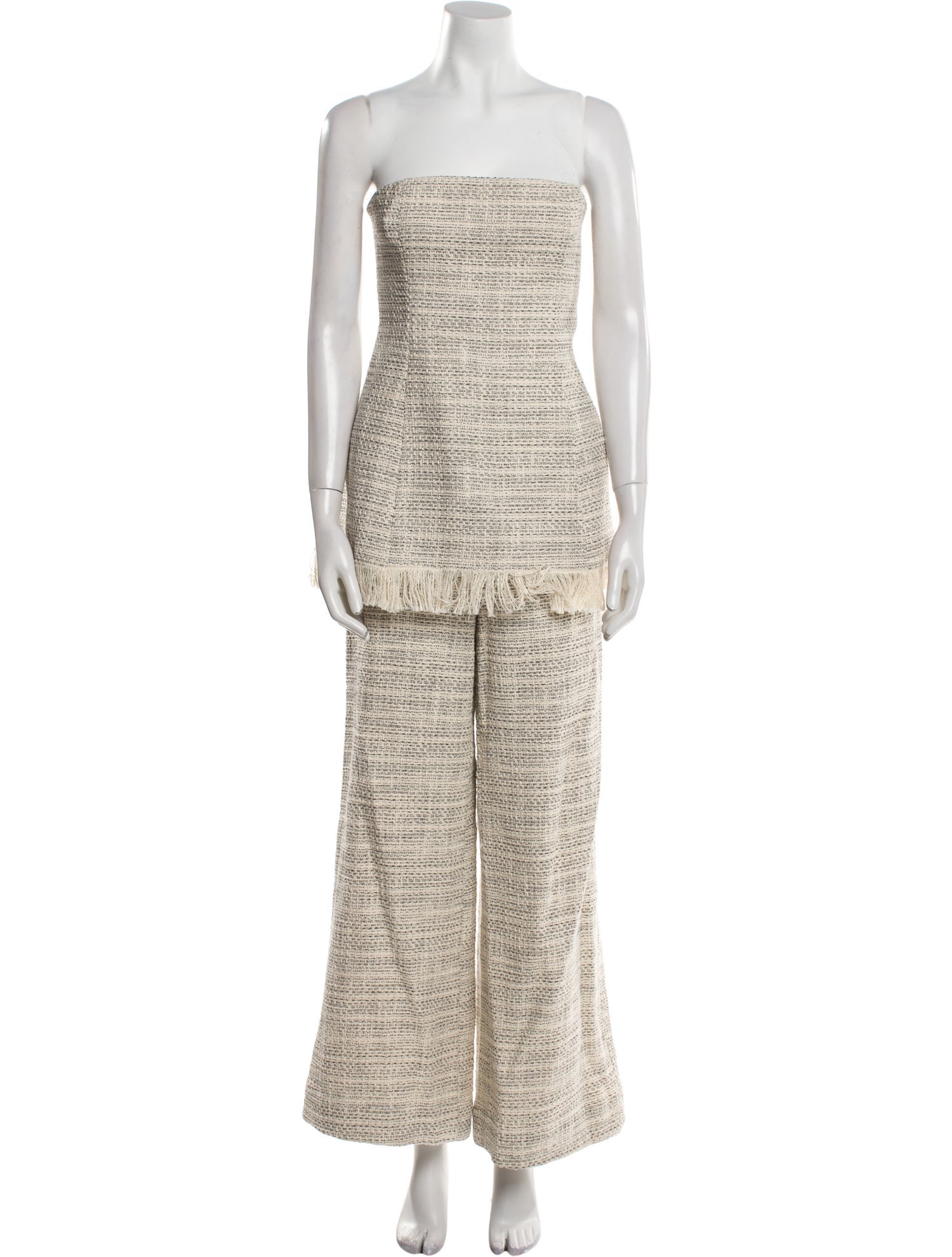 Staud Wool Striped Skirt Suit