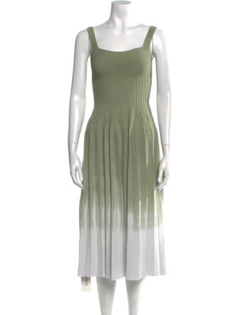 Staud Square Neckline Knee-Length Dress