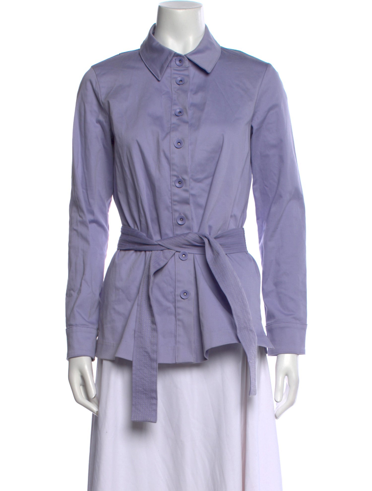 Staud Long Sleeve Button-Up Top