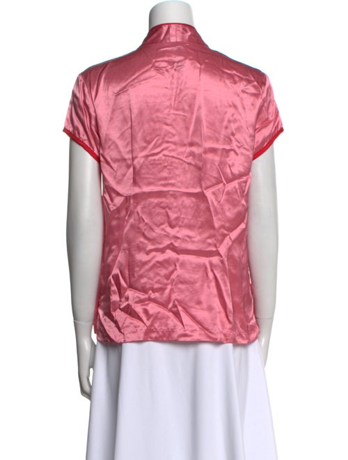 Staud V-Neck Short Sleeve Button-Up Top