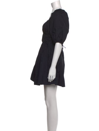 Staud Square Neckline Mini Dress