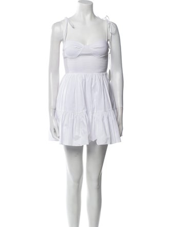 Staud Square Neckline Mini Dress