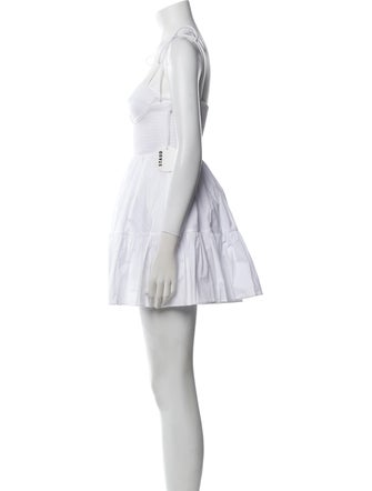 Staud Square Neckline Mini Dress