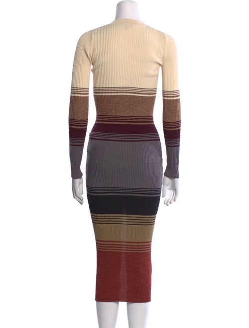 Staud Striped Midi Length Dress