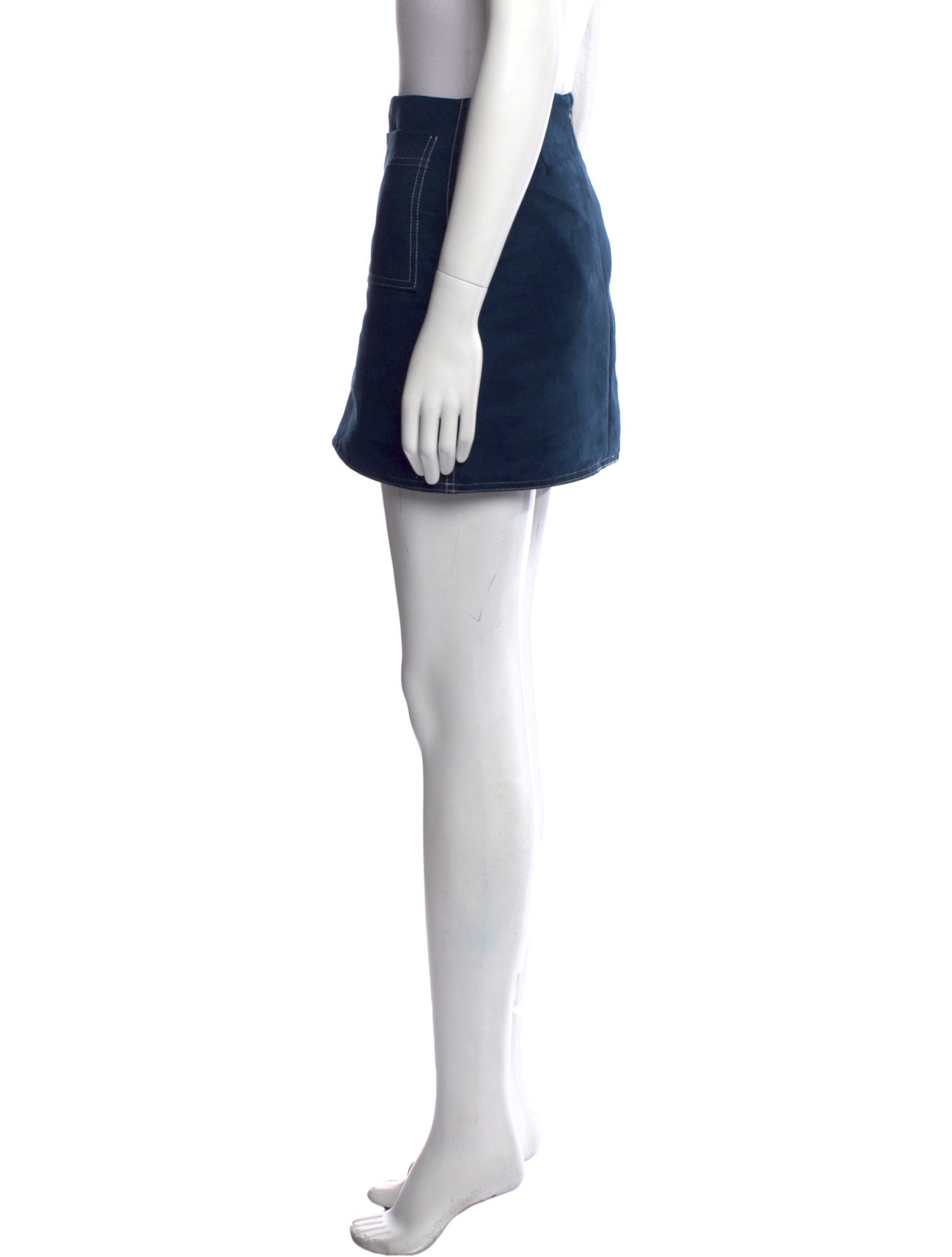 Staud Grosgrain Trim Mini Skirt