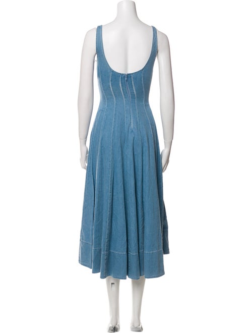 Staud Square Neckline Midi Length Dress