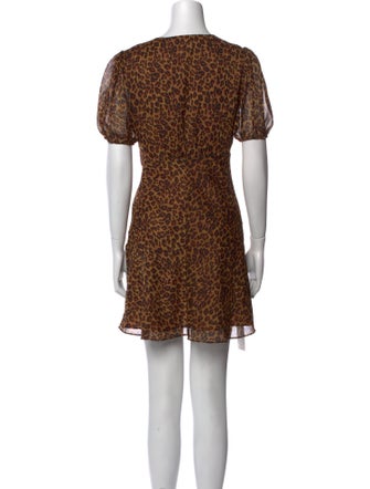 Staud Animal Print Mini Dress