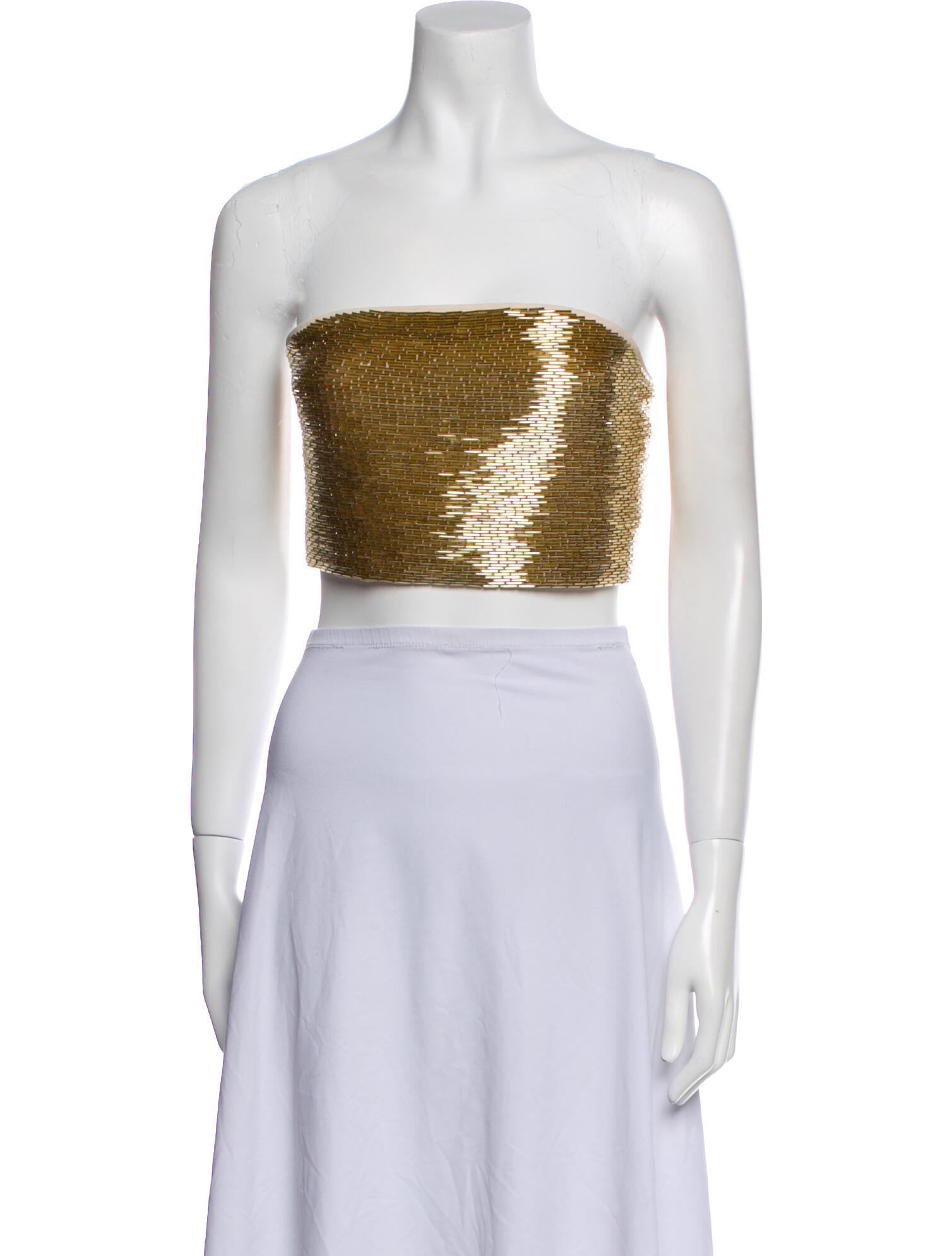 Staud Nylon Strapless Crop Top