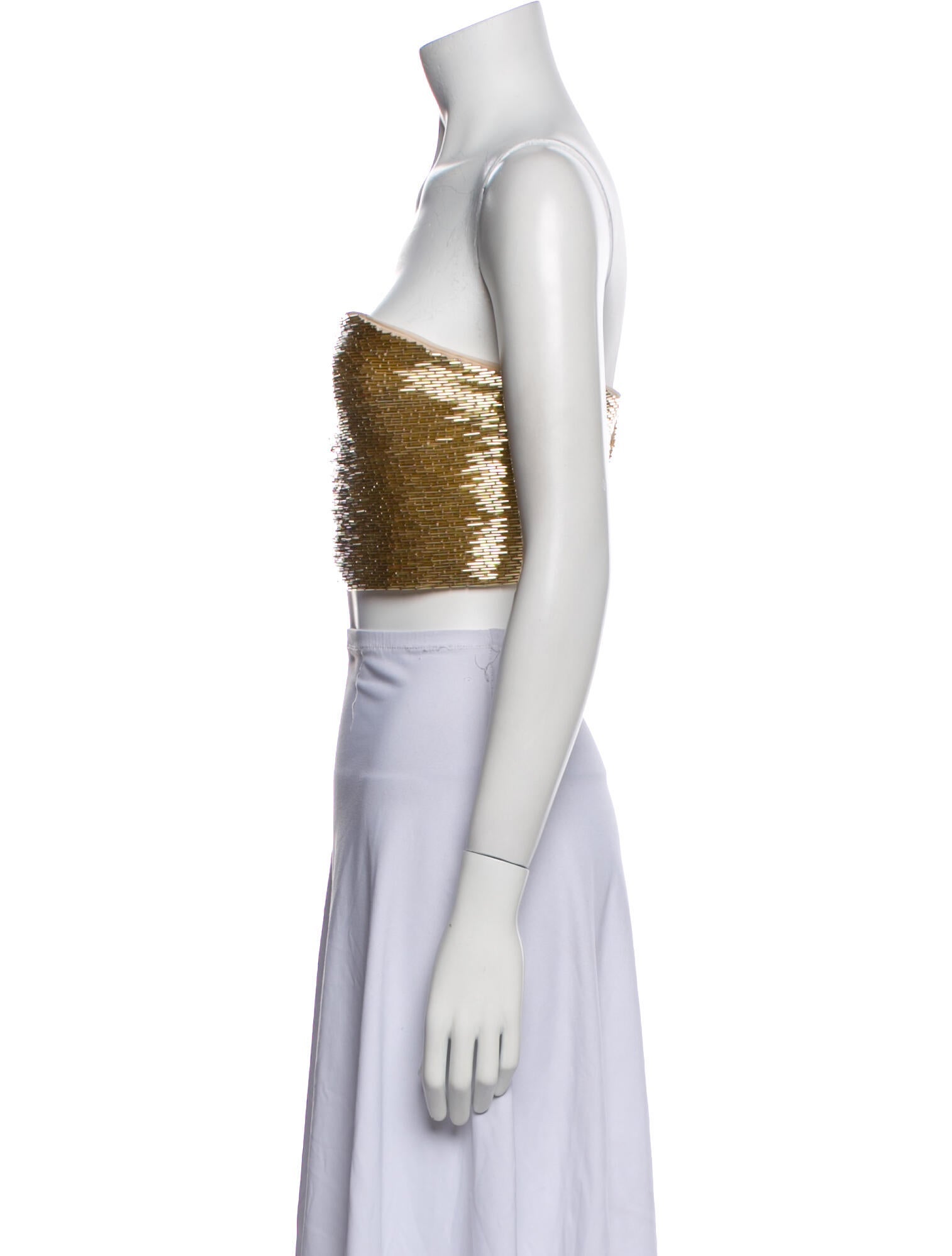 Staud Nylon Strapless Crop Top