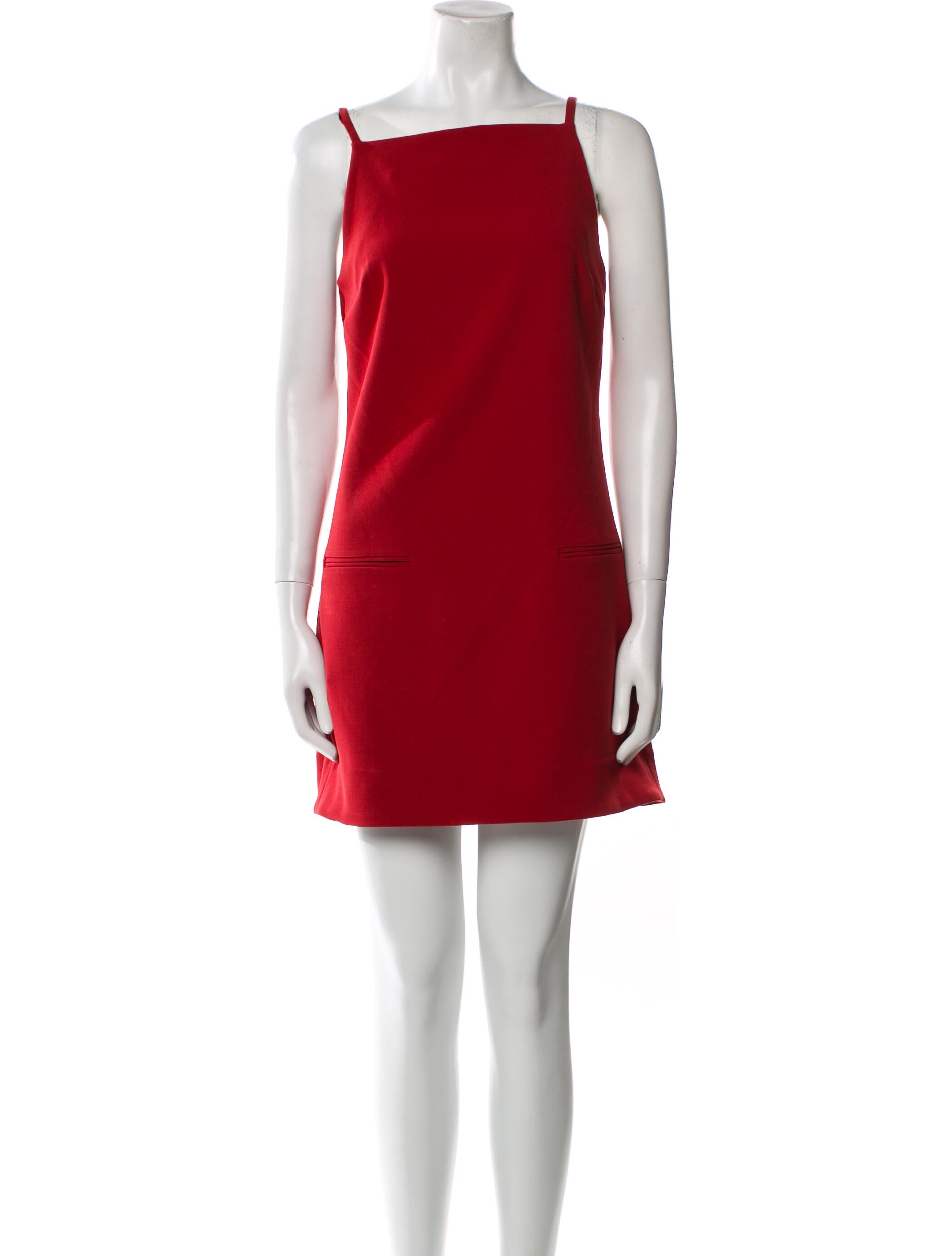 Staud Square Neckline Mini Dress