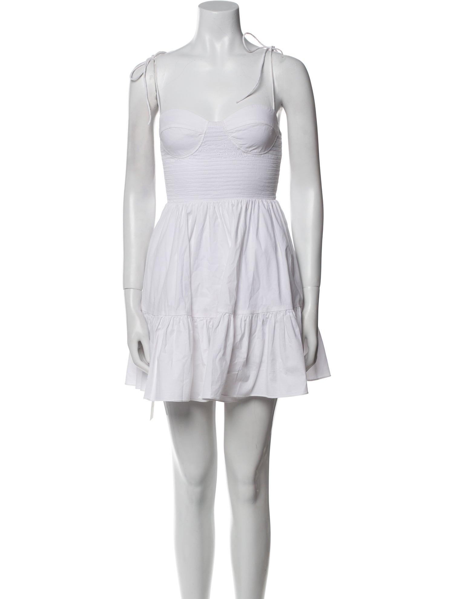 Staud Square Neckline Mini Dress