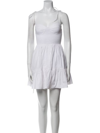 Staud Square Neckline Mini Dress