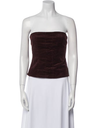 Staud Strapless Crop Top