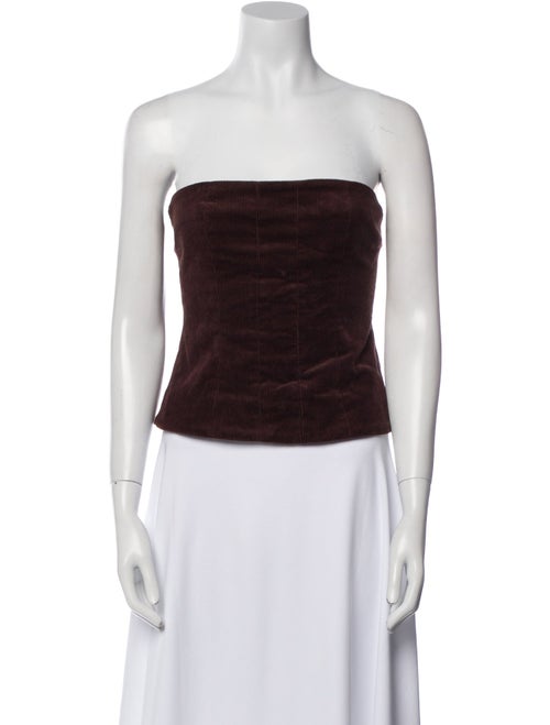 Staud Strapless Crop Top