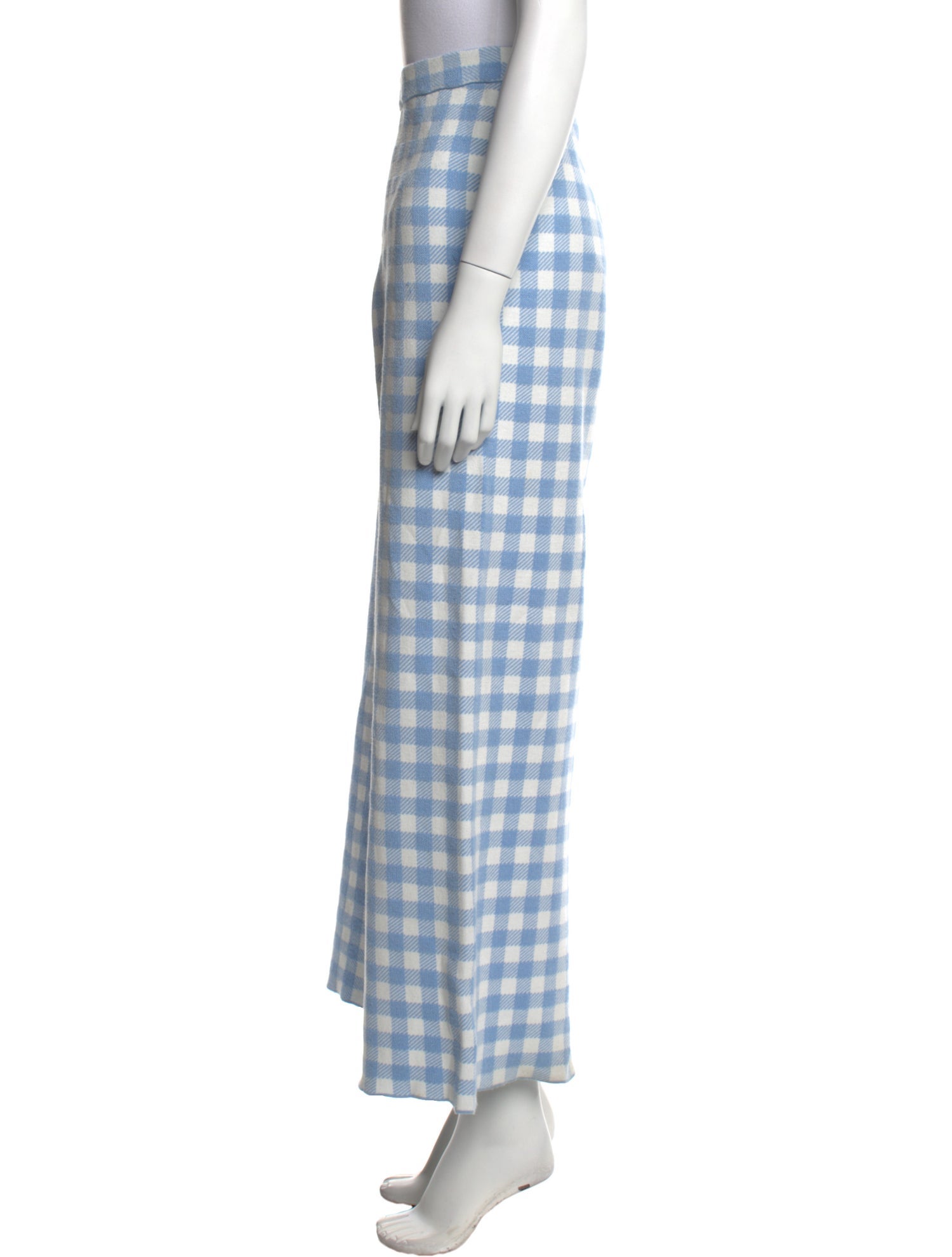 Staud Plaid Print Wide Leg Pants