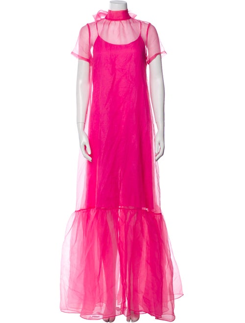 Staud Mock Neck Long Dress