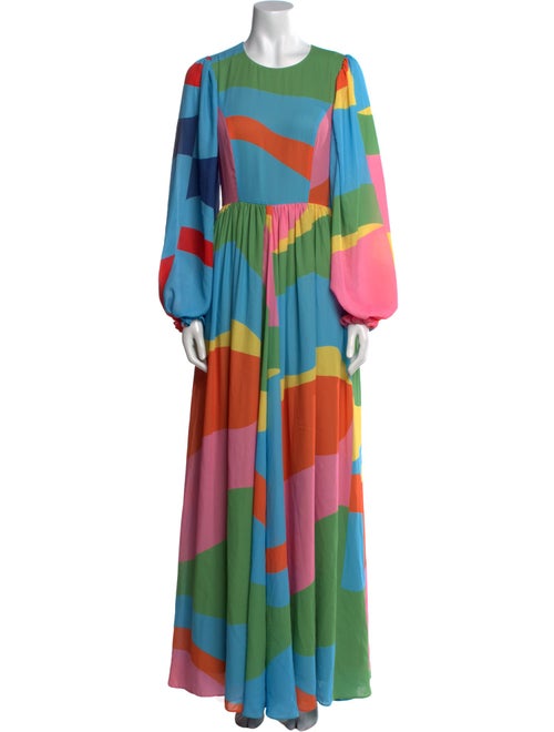 Staud Printed Long Dress