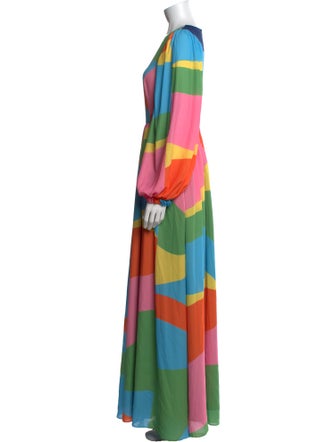 Staud Printed Long Dress