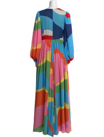 Staud Printed Long Dress