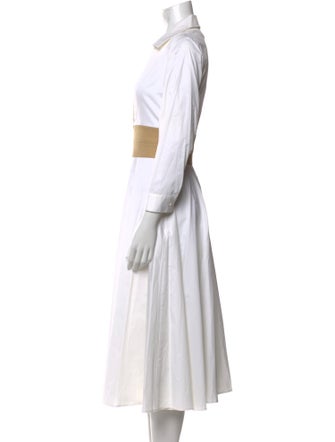 Staud V-Neck Midi Length Dress