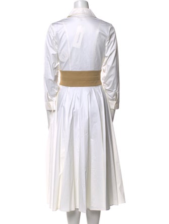 Staud V-Neck Midi Length Dress