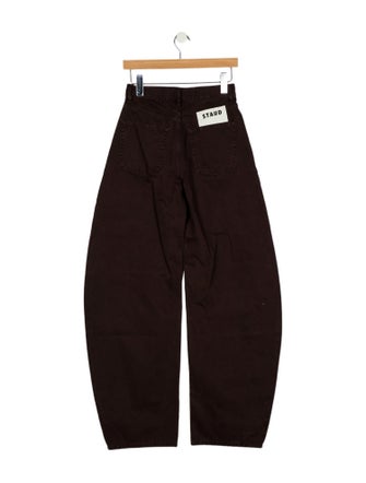 Staud Mid-Rise Wide Leg Jeans