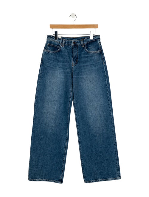 Staud Mid-Rise Wide Leg Jeans
