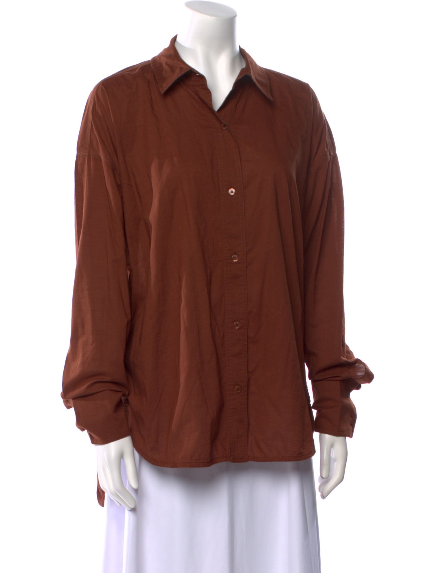 Staud Long Sleeve Button-Up Top