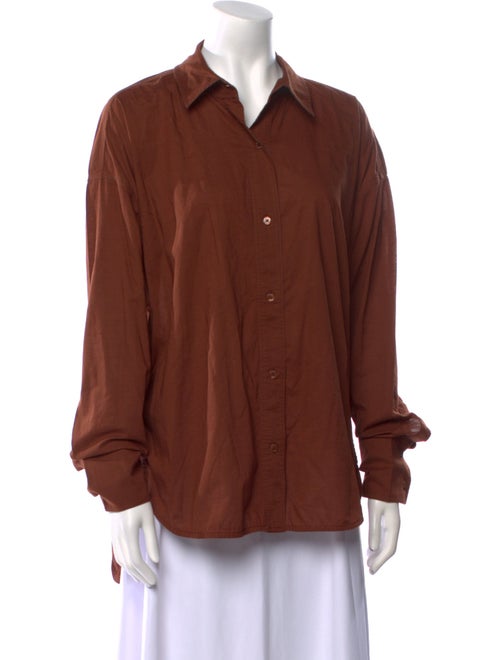 Staud Long Sleeve Button-Up Top