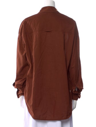 Staud Long Sleeve Button-Up Top