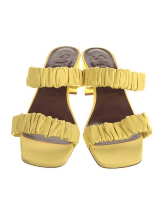 Staud Leather Printed Slides