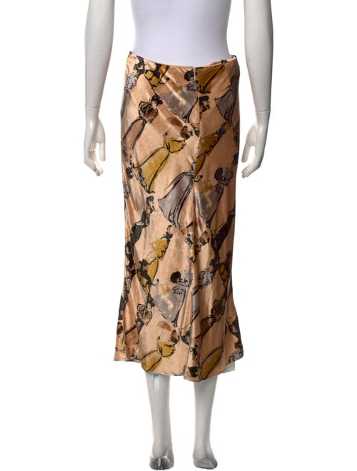 Staud Printed Midi Length Skirt