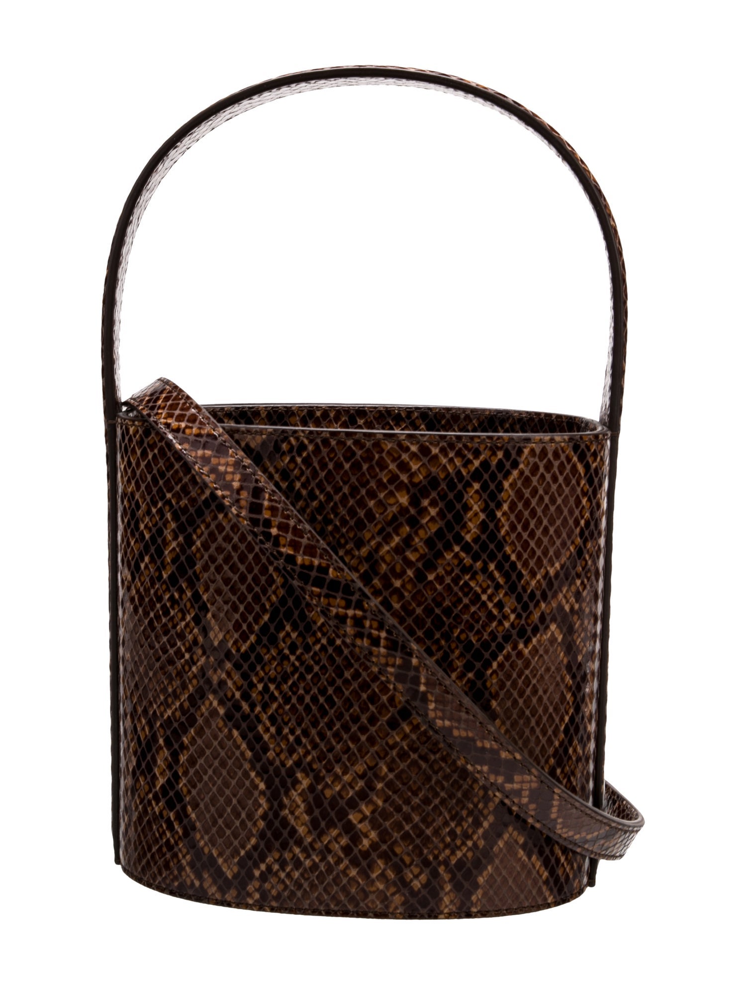 Staud Snakeskin Bucket Bag