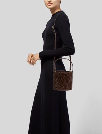 Staud Snakeskin Bucket Bag