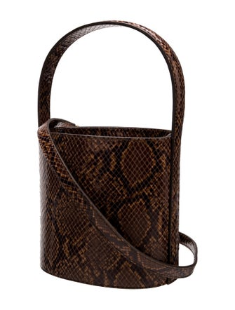 Staud Snakeskin Bucket Bag