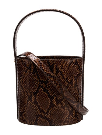 Staud Snakeskin Bucket Bag