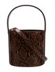 Staud Snakeskin Bucket Bag