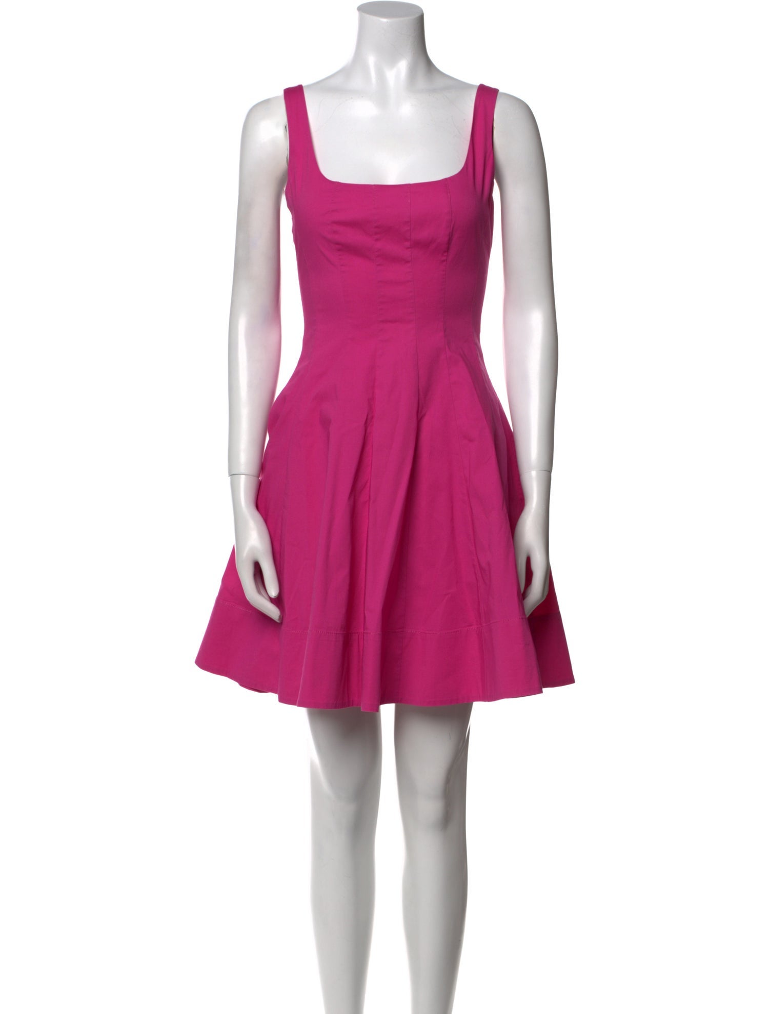 Staud Square Neckline Knee-Length Dress