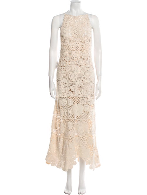 Staud Lace Pattern Long Dress