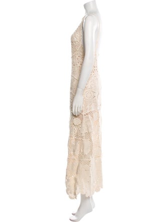 Staud Lace Pattern Long Dress