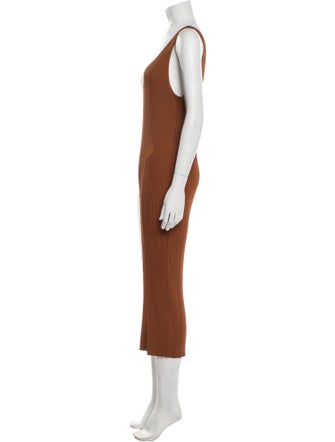 Staud V-Neck Long Dress