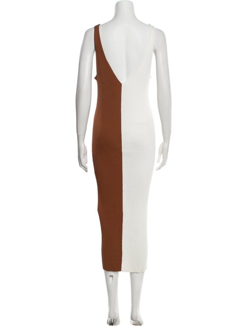 Staud V-Neck Long Dress