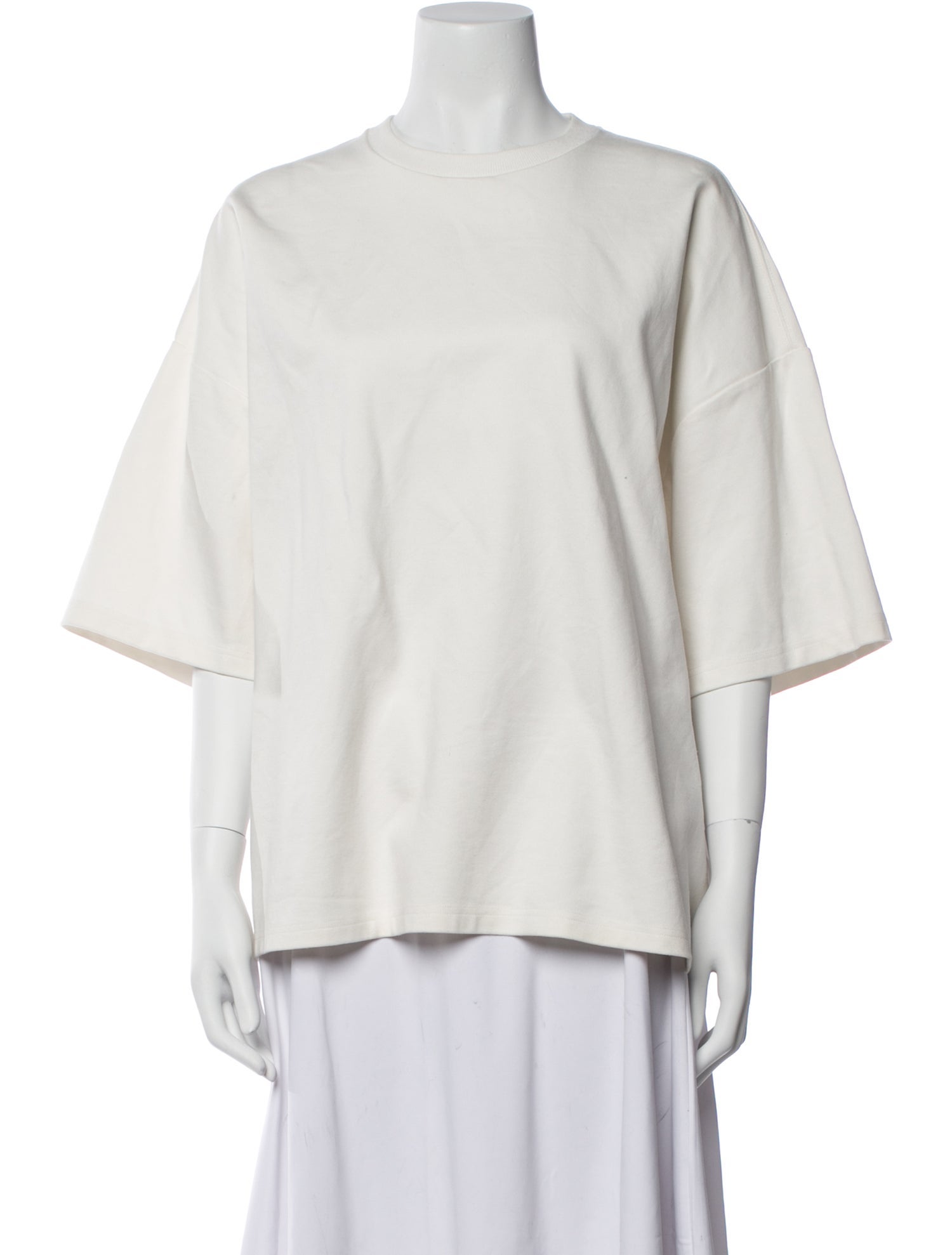 Staud Crew Neck Three-Quarter Sleeve Sweatshirt