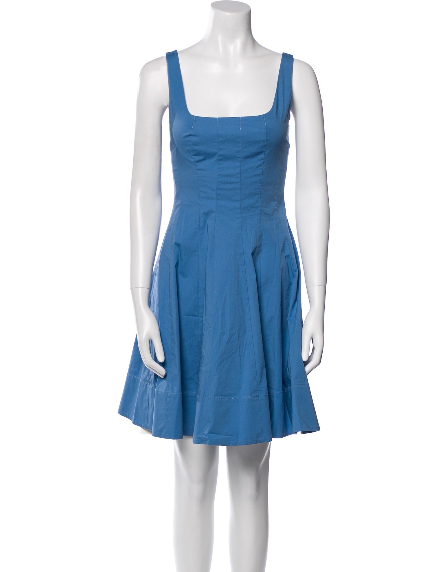 Staud Square Neckline Mini Dress